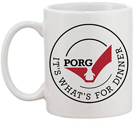 Porg It's What's For Dinner Weiße Tasse Kaffee Tee Männer Frauen Keramik Coffee Tea Mug Cup