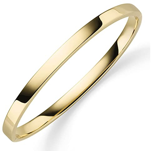 Armreif Armband Armschmuck aus 585 Gold Gelbgold, 5mm breit, flach, glänzend