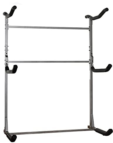 SPAREHAND 3 Tier Hybrid Kayak Freestanding Storage Rack, Black, G-122