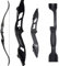 SHARROW 56 Zoll Takedown Recurvebogen Set Erwachsene 30-50 Lbs Wettbewerbsbogen BogenschießEn Bogen Pfeil Set Erwachsene Jagdbogen Sportbogen Recurve Bogen für Rechtshänder Jagd (Schwarz, 50Lbs)
