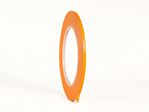 Klebeland 1 mm x 55 m Orange Fineline Konturenband Zierlinienband Finelineband hochwertiges Klebeband lackieren Airbrush Masking Tape oder Grün (1mm 55m, orange)