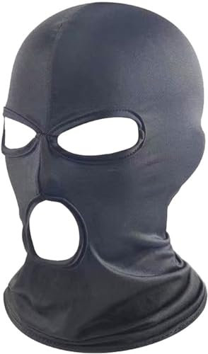 WYSUMMER Sturmhaube für Damen und Herren, dünnes Lycra, DREI Löcher, Vollgesichtsmaske für Motorrad, Fahrrad, Jagd, Radfahren, Mütze, Ski (Dunkelgrau)