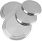 Ejoyous 4 Pieces Hob Covers Stainless Steel Cooker Lid Stainless Steel Lid for Round Grill Plates Electric Gas Hob Cover Plate Set - Silver