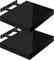 WOLTU Wandregal Volato Set von 2 Regalen Wandboard freischwebend Schweberegal CD DVD Regal Bücherregal Holz Board 30x22,9x3,8cm Hochglänzend Schwarz RG9489sz-2