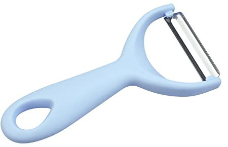 Blaue Farbe, Mehrzweck-Gemüseschäler aus Edelstahl, Kartoffelschäler für Küche, rutschfester Griff, Obstschäler, Y-förmige Schälerseite zum Schälen