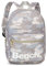 Bench kleiner Damen Rucksack Frauen Daypack Backpack 64158, Farbe:Hellgrau/Weiss
