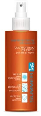 Ing Olio protettivo per capelli con olio di monoi PRE esposizione solare che protegge e idrata 150 ml