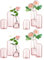 Rosa Glasvasen für Tischdeko Weihnachten Blumenvase - Inweder Satz von 12 Modernen Blumen Vase Glas Glaszylinder Kleine Vasen Mini Glasvase für Hochzeit Brautparty Event Geburtstag Deko Wohnzimmer