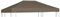 HIGSOSE Pavillondach 310 g/m² 3x4 m Taupe Ersatzdach Pavillon Pavillondach Wasserdicht Stabil Winterfest Pavillon Zubehör Dach für Pavillon Gartenpavillon Abdeckung