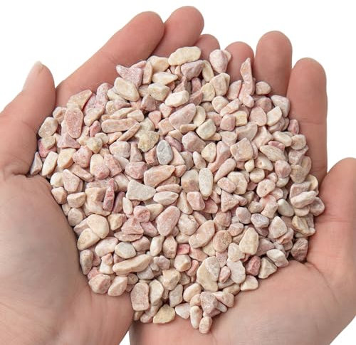 TINYUNICORN 4,5 kg Sukkulenten- und Kaktus-Kiesel 1/5-3/8 Zoll natürliche dekorative polierte Steine Flussfelsen für Pflanzen, Vasen, Aquarien, Terrarium und Gartenarbeit im Freien, Rot
