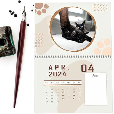 Katzenball Kalender 2024,cat balls calendar 2024,dogs pooping in beautiful places 2024,Hängender 12-Monats-Katzenkalender 2024,Lustiger Kalender 2024,verschleißfester Tierkalender für Erwachsene