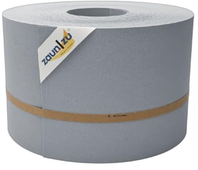 zaun|zu® Premium 50m Rolle Sichtschutzstreifen | genarbte Oberfläche | Lederstruktur | PP für Doppelstabmatten UV-beständiger Sichtschutz | Zaunblende | Made in Germany Fenstergrau, 50m