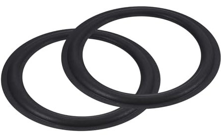 QUARKZMAN Goma Altavoz Espuma Borde Envolvente Anillos 12 Pulgadas 215mm x 295mm Perforado Subwoofer Anillos Repuesto Piezas para Altavoz Reparación o Bricolaje Negro 2uds