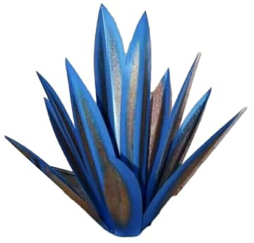 siduytin Metall Agaven Pflanzen, Heimdekoration und Gartenfiguren, Eisen Metall Agaven Pflanzen für Outdoor Hof Rasen Ornamente, Dunkelblau