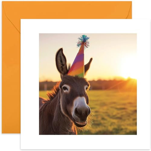 Old English Co. Lustige Foto-Geburtstagskarte für Männer und Frauen, Esel-Geburtstagskarte für Sie oder Ihn, Party-Esel, Geburtstagskarte für Vater, Mutter, Bruder, Schwester – 40., 50., 60. |