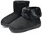 KuaiLu Pantofole Stivaletto Donna Invernali Chiuse Babbucce Memory Foam Alte Pantofole Stivali Inter Casa Comode Calde Pelose Ciabatte Stivaletti Peluche Pelo Slippers Antiscivolo nero 38-39 EU