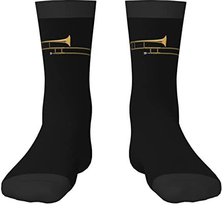 Socken Posaune, Musikinstrumente, Jungen Business Socken Klassische Fahrradsocken Verstärkte Sneakersocken Für Basketball Herren Trekking 40Cm