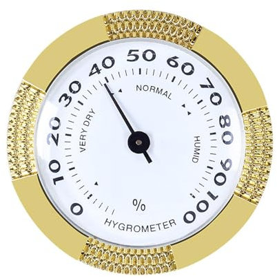 Hygromètre à cigares, jauge d'humidité pour cigares,Hygromètre rond mécanique - Moniteur d'humidité, hygromètre pour armoire à cigares, entretien et maintenance de la cave à cigares