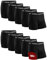 DANISH ENDURANCE 10er Pack Boxershorts Herren, Weiche Baumwolle, Unterhosen Männer Stretch, Ohne Zettel, Schwarz, XL