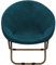 Yekuhe Velvet Round Saucer Chair Cover, Slipcover Only Moon Chair Cover Removable Moon Chair Cover for Adults Saucer Chair Furniture Protector Living Room(Dark Aqua,74-94CM/29-37IN)