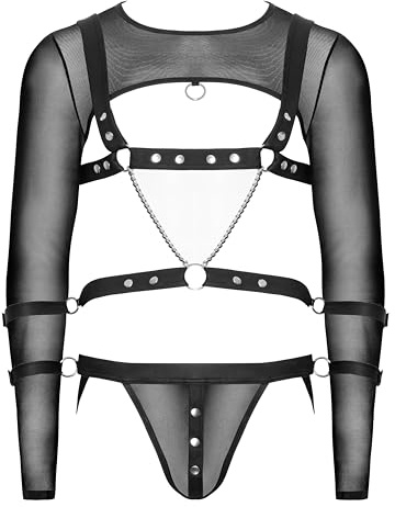 Svenjoyment Bondage Herren Set, Schwarz, L