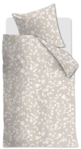 Beddinghouse Mille bettwäsche-Set 2 TLG. - 155x220 - Natur - Baumwollsatin - mit Reißverschluss