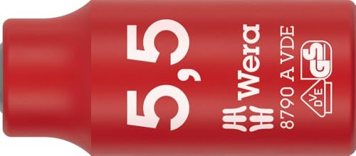 Wera 8790 A VDE Zyklop Socket, 1/4 Drive, 5.5 mm - 05005932001