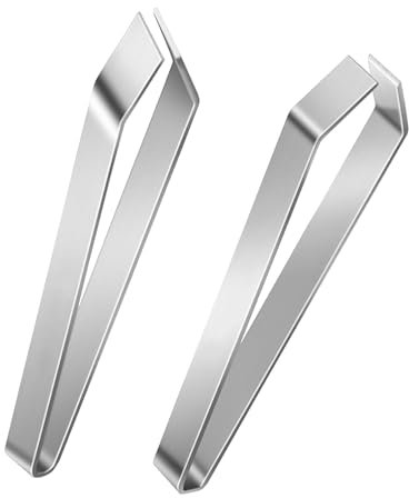 2 Piezas Pinza para Pescado Espinas, Pinzas Huesos Pescado Profesionales, Pinzas de Cocina de Acero Inoxidable, Alicates para Retirar Espinas y Pelos, Pinza de Pesca, Herramientas Cocina Ergonómicas