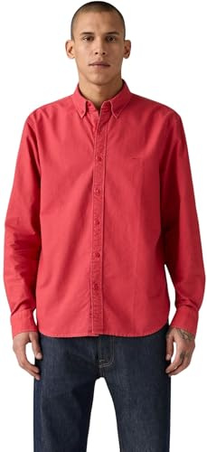 Levi's Uomo Camicia con Colletto Kent, Relaxed Fit, Rosso (Javi Jalapeno Garmen), XL