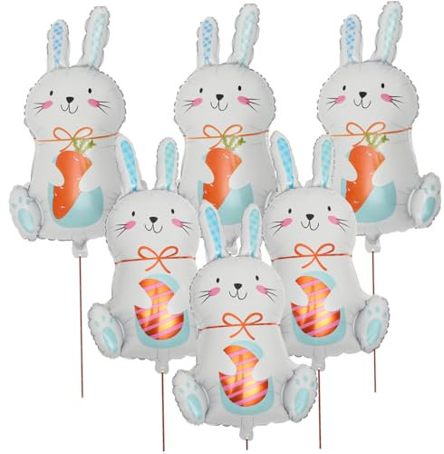 BESPORTBLE 6stücke Teiliges Dekorative Osterhasen Folienballons Farbintensiv Hochwertige Für Kindergeburtstage Babypartys Osterfeiern