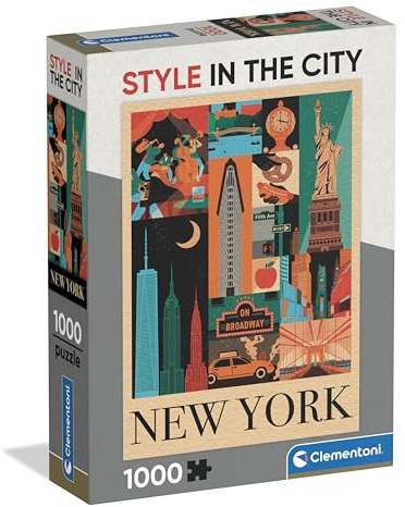 Clementoni New York Puzzle 1000 Teile Erwachsene - Puzzle Erwachsene in 70 x 50 cm - Puzzle Erwachsene anspruchsvoll von Clementoni 37116