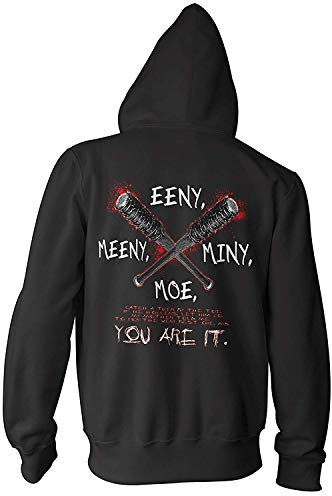Herren Kapuzenpullover Zipper Walking, Dead Eeny Meeny Miny Moe... You Are it ! Negan
