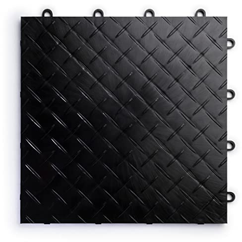 Big Floors RD48BLAK RaceDeck Lot de 48 dalles de sol modulaires emboîtables pour garage Noir