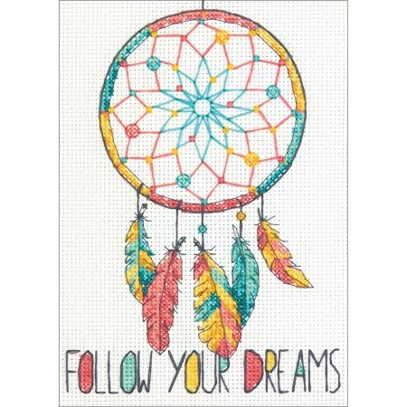 Maße 70–65158 12,7 x 17,8 cm. Dreamcatcher Mini Kreuzstich Kit – Fadendichte 14
