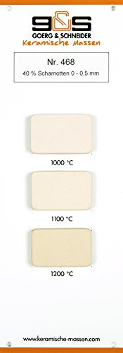 Goerg & Schneider Tonmasse 468 - hellbrennend - 40% Schamotte 0-0,5mm, Ton zum Töpfern