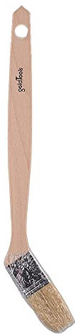Vetrineinrete® Pennello piatto 35 mm pennellessa obliquo con manico in legno e collo angolare per lavori di precisione radiatori termosifoni da pittore 90240