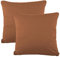 CelinaTex BeNature Kissenbezug Doppelpack 50 x 50 cm kastanien braun Baumwolle Dekokissen Bezug Jersey