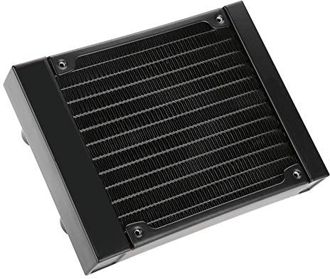 Mugast Aluminum Radiator, Computer Water Cooling 120mm / 240mm / 360mm Radiator G1 / 4 Thread Water Separator, 12 Tubes Water Cooler Heatsink Radiator for PC Water Cooling(120mm)