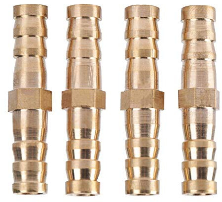 Raccordi per tubi 8mm-8/10 parti di fissaggio viti / 12mm Raccordo ottone Raccordo portagomma Riduttore a spina(8-8mm)