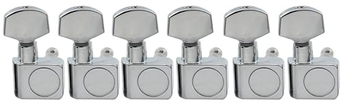 Musiclily Pro R15T-02 6-in-line 16:1 2-Pin Gitarre Tuners Mechaniken Chrom | für Fender Strat/Tele E-Gitarre