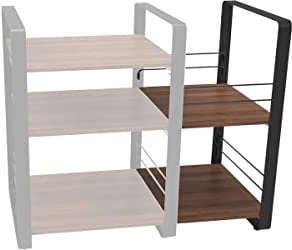 Norstone Loft Side schwarz und Nussbaum – Modul für HiFi-Möbel Loft Central