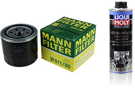 MANN-FILTER Ölfilter W 811/80 + 2427 Pro-Line Motorspülung
