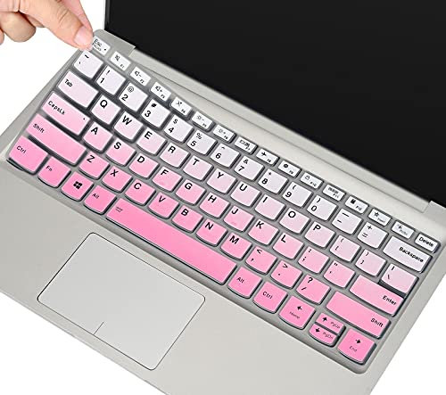 Keyboard Cover Skin for Lenovo Flex 5 14 2-in-1 Laptop/Ideapad S540 14 inch/IdeaPad Flex 5 14 Laptop Keyboard Protector Skin, Lenovo Ideapad Flex 5 5i 14 Laptop Keyboard Skin, Ombre Pink