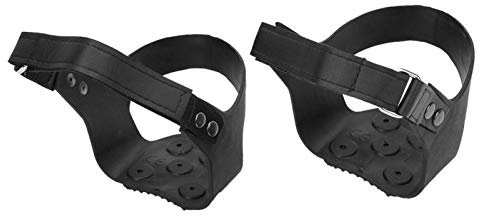 EVTSCAN Steigeisen Anti Rutsch Spikes Schuhgriff, 1 Paar 5 Zähne Anti-Rutsch Ice Cleat Schuhgriffe Spikes Cleats Steigeisen zum Wandern Klettern(L39-42)