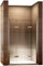 i-flair Doppelfalttür Verstellbereich von 152-156 cm Höhe: 195 cm Duschabtrennung aus 6 mm durchsichtigem ESG Sicherheitsglas mit Nanobeschichtung