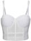 Woboren Damen Korsett Bustier BH Dessous Tank Top Tr?gertop Crop Top Corsage Schlanke Weste (Weiß, XL)