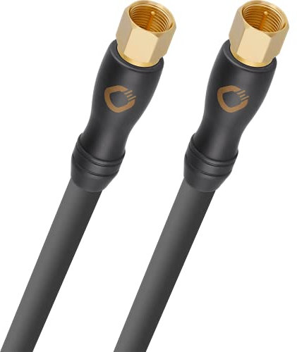 OEHLBACH Transmission Shift S HD Satellitenkabel (Made in Germany- 4K UltraHD F-Stecker Kabel für Satellitenfernsehen - HDTV, 4-Fach Schirmung) -12 m anthrazit