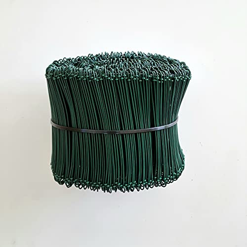 Makashop24 - Drilldraht 10 verschiedene Längen: Ø 1,6 mm x 100-400 mm GRÜN ummantelt 1000 Stück Bindedraht (Ø 1,6 mm - Länge 140 mm)