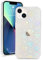 L-FADNUT for iPhone 13 Case Crystal Clear Cute Holographic Heart Pattern for Women Girls Transparent Fashion Glitter Silicone Bumper Shockproof Protective Phone Case for iPhone 13