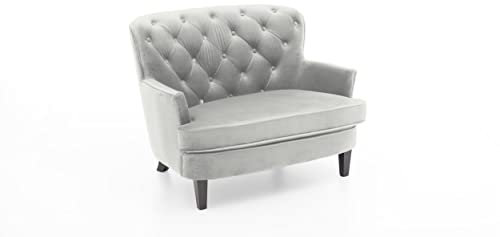 Atlantic Home Collection Leo Loveseats, Massivholz, 03 Grau, XXL-Sessel